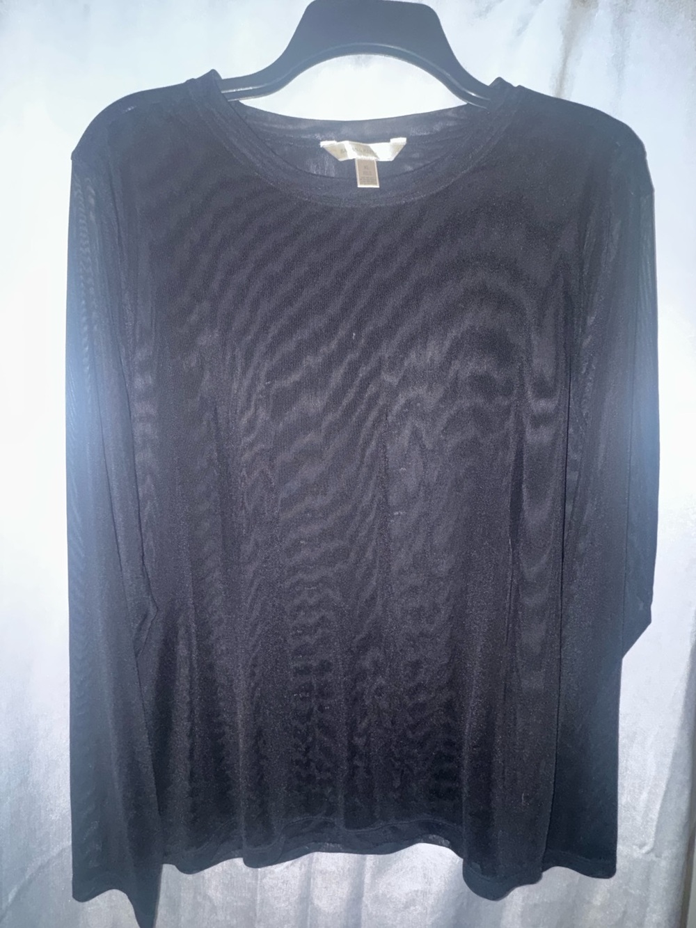 Banana Republic Black mesh see through long sleeves xlg